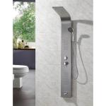 Shower Panel Wall Mounted Thermostatic Black Spa Rainfall Bath Stainless Steel