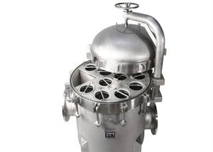 China Stainless Steel Liquid Filter Housings 6 - 40m3/H Design Flow For Food Standard Weight factory