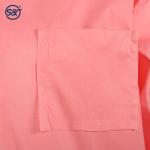 Pink Dental Waterproof Gown PP PE Disposable Isolation Suit Gown