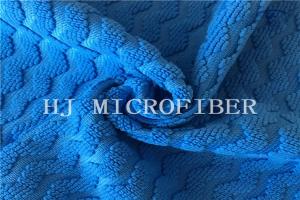 China Blue Color Jacquard Big Pearl Fabric Microfiber Cleaning Cloth For Towel And Home Textile factory