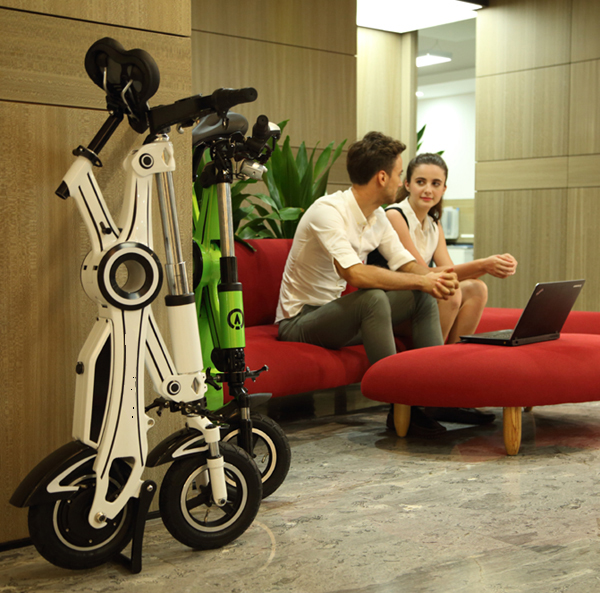 Light Weight Foldable Electric Bicycle with Seat , Electric Bike Kit Lithium Battery