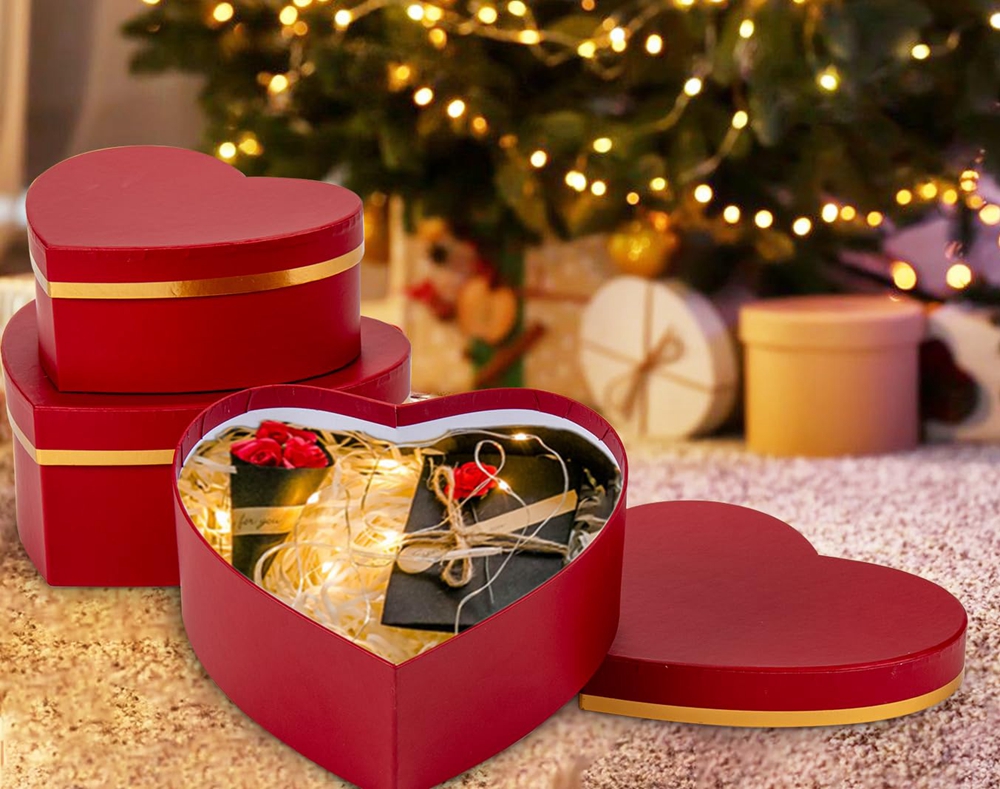 Custom Order Luxury Love Heart Shape Cosmetics Gift Packaging Paper Box For Wedding Gift