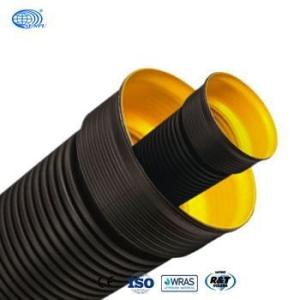 China Ring Stiffness HDPE DWC SN8 Pipe For Drainage System factory