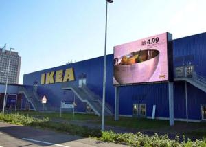 China High Brightness Front Service LED Sign Full Color , Large P10 Outdoor LED Screen factory