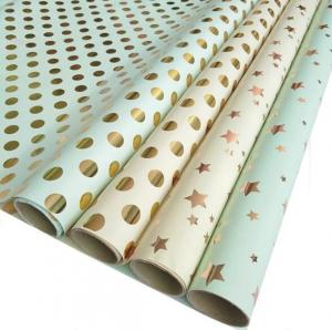China Bronzing Pattern Gift Wrapping Paper 76x200cm Custom Length Rectangle Shape factory