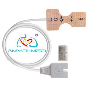 China DB9 7 Pins 0.9m White Adult Disposable SpO2 Sensor Compatible factory