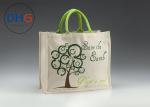 Gray Natural Custom Cotton Tote Bags Easily Packed Machine Cutted Branded Logo