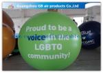 Green PVC Promotional Inflatable Helium Balloons With Logo Printing