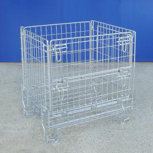 China Foldable Industrial Wire Container Power Coated Rust Resistant factory