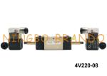 BSPT 1/4" 4V220-08 AirTAC Type Pneumatic Solenoid Valve Double Electrical