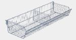 1000mm White Coated Wire Shelving 300mm Metal Tiered Basket Stand