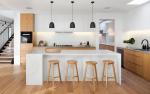 Big Modular White Wood Finish Kitchen Cabinets 1800-3500mm Base