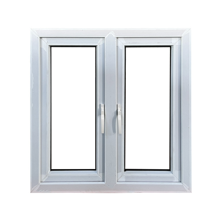 Double Glazed Windproof Glass Casement Window With Mosquito Screen PVC / UPVC Frame