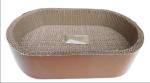 Textured Corrugated Cat Scratcher , OEM Cardboard Scratching Box For Cats