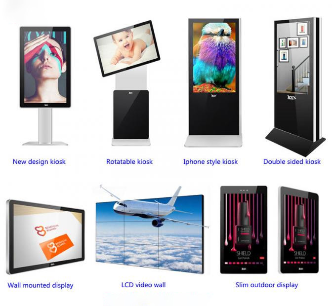 43 Inch Wall Mounted Kiosk 16.7M Samsung Outdoor Digital Signage