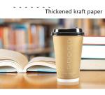 Disposable Paper Cup For Hot Drinks 8oz Ripple Wall Pe Coated Paper Cups For