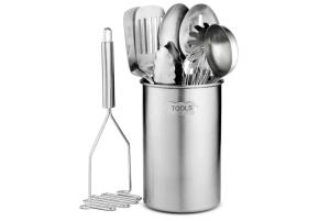 China 10pcs Stainless Steel Kitchen Utensil Sets , Spatula Set For Nonstick Cookware factory