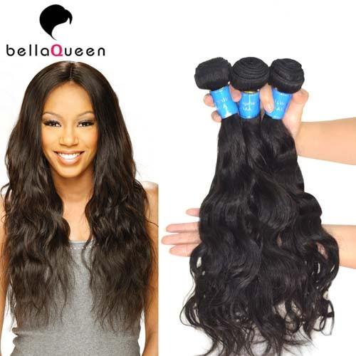 10 inch - 30 inch Unprocessed Natural Black Indian Virgin Hair Of Water Wave
