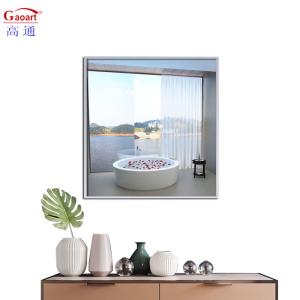China Wall Mirror Large Standing Floor Aluminium Gold Metal Black Bathroom Decor With Frame factory