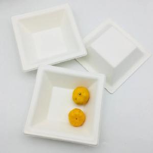 China Square Biodegradable Sugarcane Bagasse Bowl 24oz Paper Containers With Lids factory