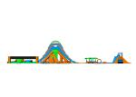 Giant Inflatable Aqua Park OEM Service Available 98*51m Wear Resistant