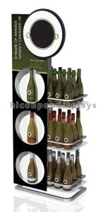 China Flooring Wine Display Stand 3 Tier Display Racks For Retail Stores factory
