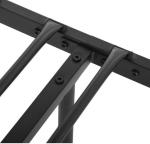 Black Adult Metal Double Bed Smooth Finish Edges Electrostatic Powder Coating