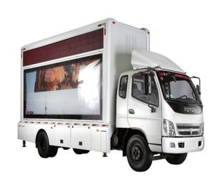 China Advertising Billboard P8 P10 Mobile Trailer LED Display 32*16 Dot Module Resolution factory