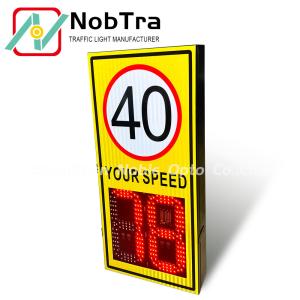 China Traffic Safety Equipment NBP10-L4-P Speed Aware Radar Speed Signs with Wireless Connectivity factory