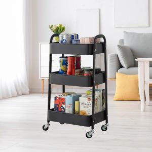 China Easy Assemble Storage Trolley Carts With 2 Curved Handles on sale