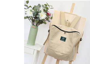 China Smart Unisex Canvas Sports Backpacks Rucksack , Cotton Backpack , Durable Backpack factory