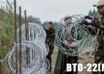 BTO-18 2mm Razor Coil Barbed Wire Coil Fencing 600mm