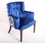 Solid wood frame fabric upholstery hotel lounge chair/single sofa