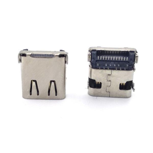 China USB Type C Female 24P SMT + DIP Connector For PCB factory