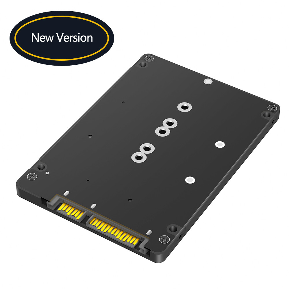 2 In 1 Combine M.2 NGFF Key B & MSATA SSD To 2.5 SATA3 Adapter With Plastic Enclosure