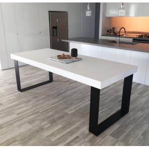 Customized Outdoor Concrete Furniture GRC Patio Garden Bench Table For Poolside