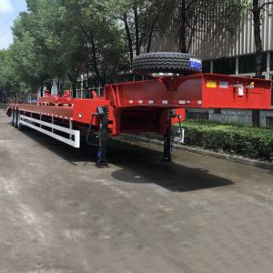 China Flat Stepped Frame CIMC 40Ft Gooseneck Lowboy Trailer on sale