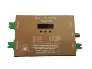 China High Performance DFB Laser Mini Optical Transmitter DC12V/1A Low Power Loss factory