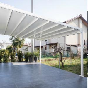 China Freestanding 150mm Blade Aluminum Louvered Retractable Patio Roof factory