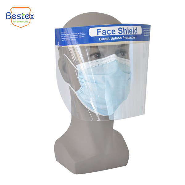 China Safety Clear Plastic OEM Antibacterial En166 Face Shield on sale