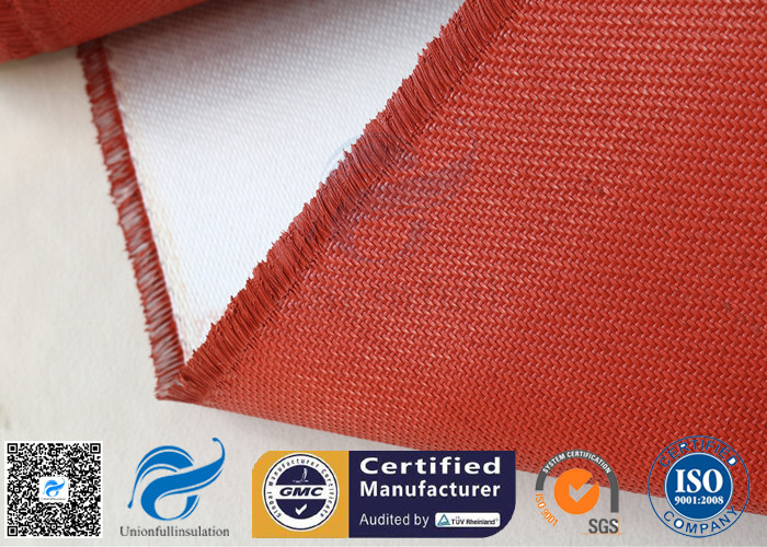 Electrical Insulation Red Silicone Coated Fiberglass Fabric Cloth 530 gsm
