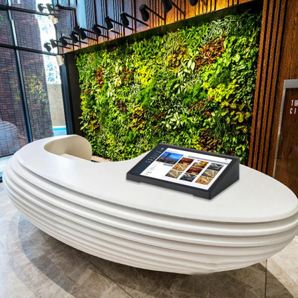 China 10.1inch horizontal desktop android tablet pc computer Touch screen RJ45 POE power NFC reader Industrial business front hotel restaurant Retail stores desk use factory