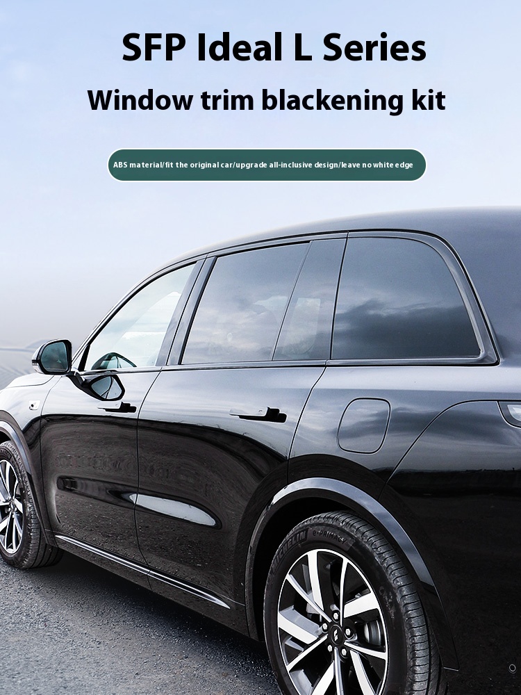 Lixiang Black Knight Modified Glitter Black ABS Window Trim The Ultimate Bumper Decorative Accessory for L9 L8 L7 L6 Cars
