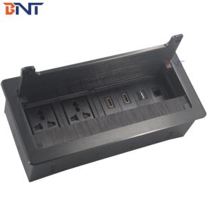 China Conference Table Power Outlets Aluminum Alloy Flip Up Socket factory