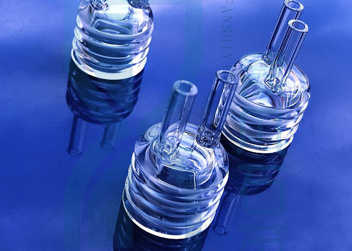 Transparent Three Necks Od 500mm Quartz Round Bottom Flask