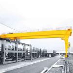 20t Electric Semi Traveling Single Girder Gantry Crane Box Type