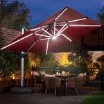 Outdoor Furniture Modern Design Terrace Double-Side Roman Umbrella for Courtyard