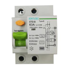 China ELCB 2P 63Amp 10KA 400V 30mA Type B Circuit Breaker factory