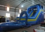 Digital Printing Long Inflatable Giant Slip And Slide , Amusement Park Outdoor