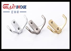 China Solid Gold Cloth Hanging Cap Hooks , Zinc Alloy Silver Decorative Wall Mounted Back Holders factory